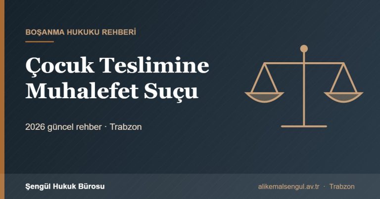 Çocuk Teslimine Muhalefet Suçu - Çocuk teslimine muhalefet rehberi