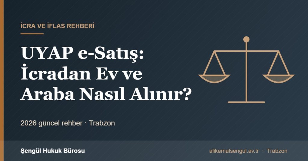 UYAP e-Satış: İcradan Ev ve Araba Nasıl Alınır? - Uyap e-satış rehberi